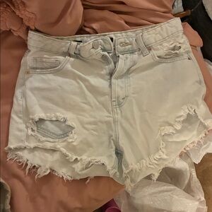 Wild Fable Frayed Hem Light Blue Jean Shorts